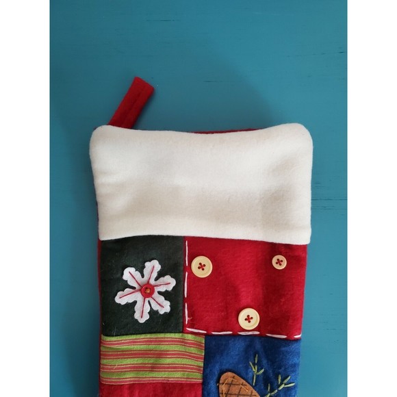 Vintage Christmas Plastic Serving Tray By Ullman Co And Felt Christmas Stocking - Picture 6 of 7